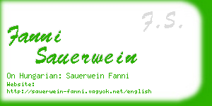 fanni sauerwein business card